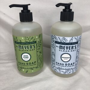 2 Holiday Mrs Meyers Clean Day Hand Soaps ❄️ Snowdrop ❄️ & Iowa 🌲Pine 🌲 NEW!